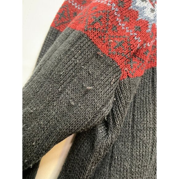 Spunky knit sweater mens XL aztec long sleeve made USA blue black - Picture 6 of 12